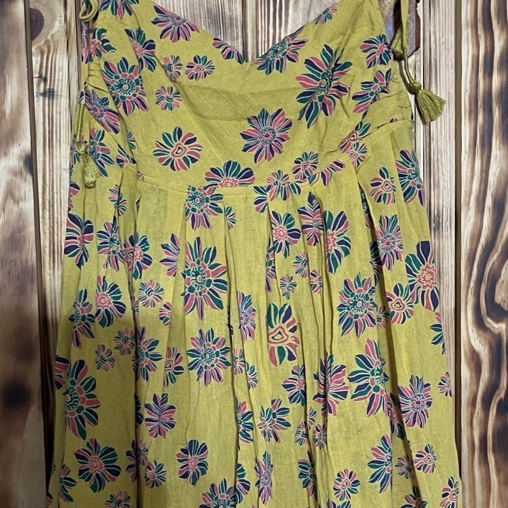 Free People indigo molly smock cami in golden yellow - Picture 4 of 6